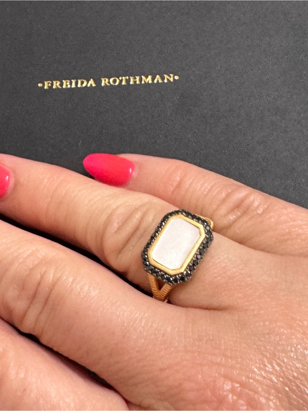 NWT Freida Rothman Cobblestone Cocktail Ring